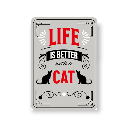 Picture of MAGNET COASTER LIFE IS BETTER W/CAT